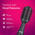 HV2179 Hot Air Brush for Hair, Blow Dryer Brush, Volumizer & Styler, 360° Airflow Vent, Oval Barrel for Hair Volume, Charcoal Bristles, Ceramic Coating Brushing Head, 1200W